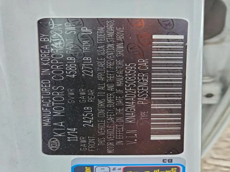 2015 KIA OPTIMA HYBRID  