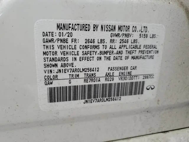 2020 INFINITI Q50 PURE  