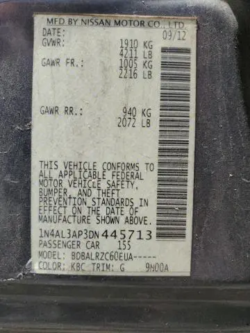 2013 NISSAN ALTIMA 2.5  