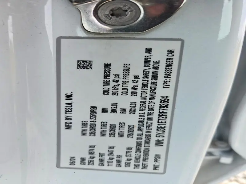 2024 TESLA MODEL 3   