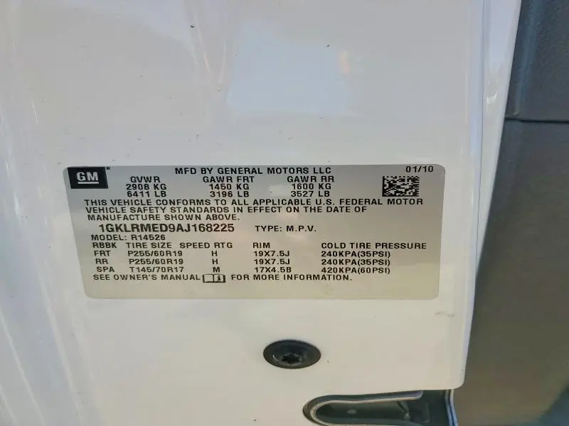 2010 GMC ACADIA SLT-1  