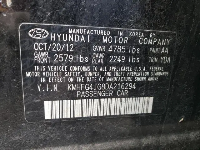 2013 HYUNDAI AZERA   