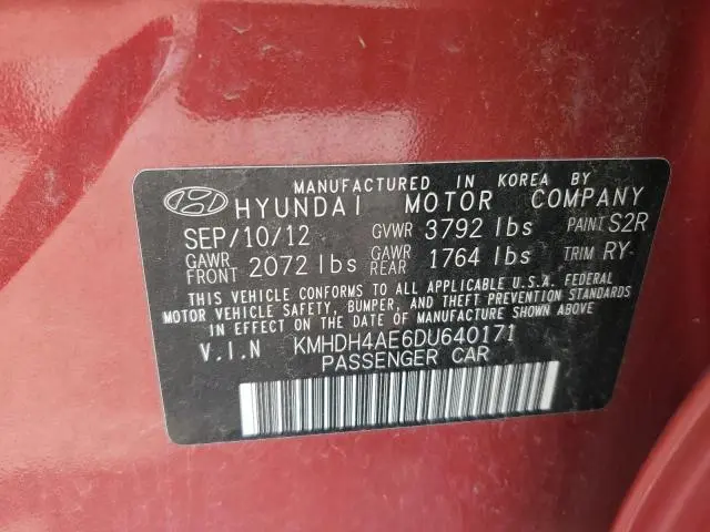 2013 HYUNDAI ELANTRA GLS  