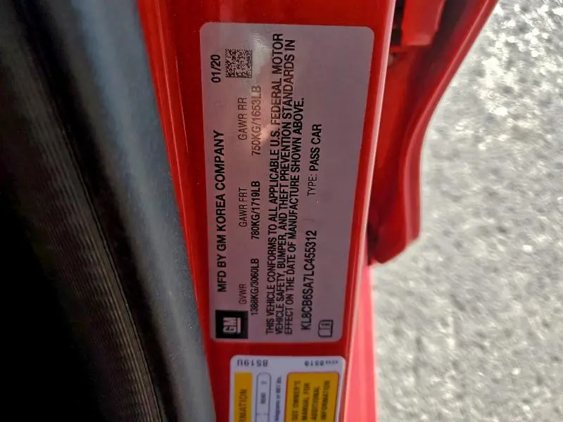 2020 CHEVROLET SPARK LS  