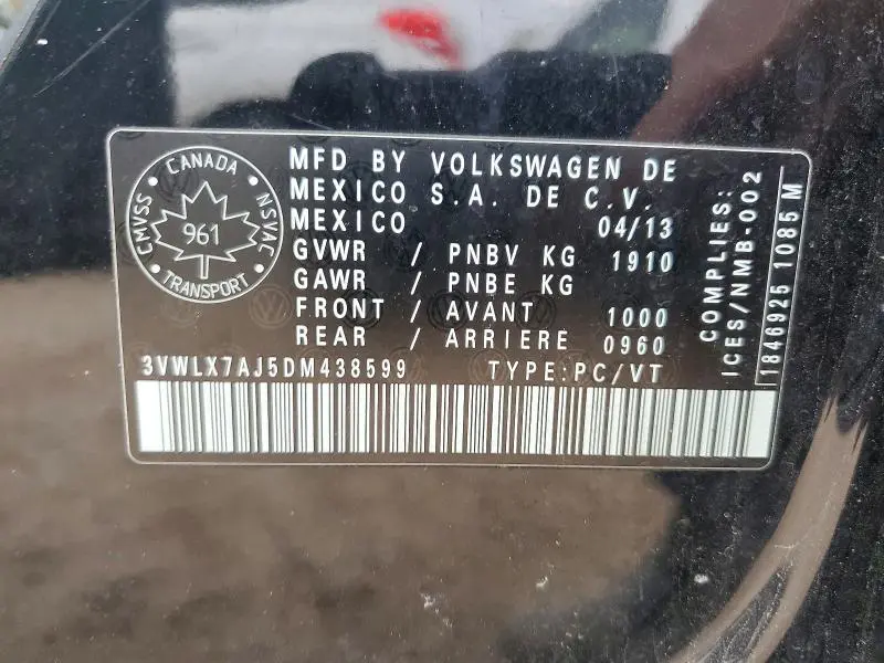 2013 VOLKSWAGEN JETTA SEL  
