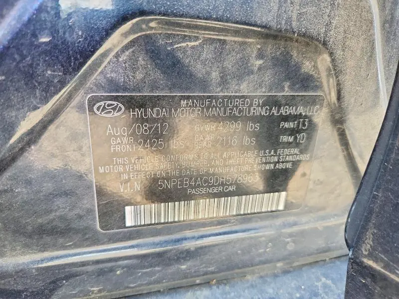 2013 HYUNDAI SONATA GLS  