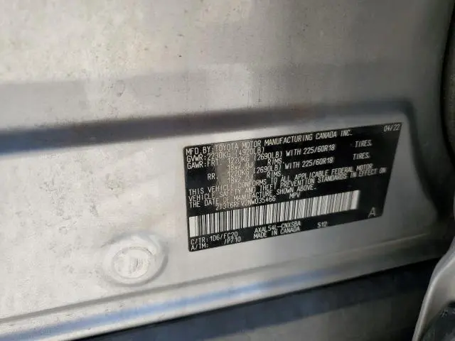 2022 TOYOTA RAV4 SE  