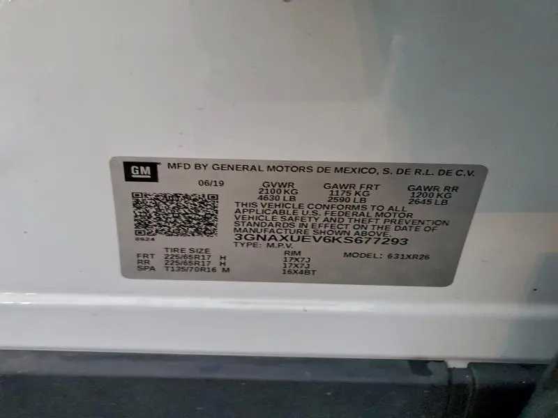 2019 CHEVROLET EQUINOX LT  