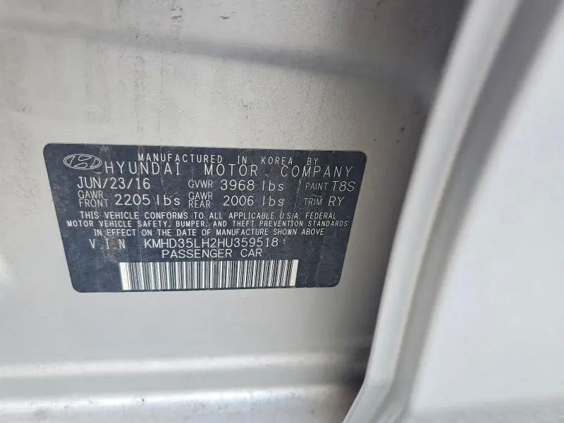 2017 HYUNDAI ELANTRA GT BASE  