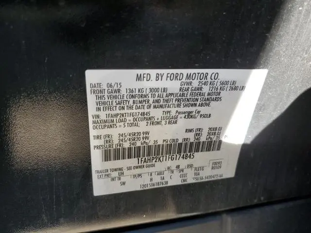 2015 FORD TAURUS SHO  