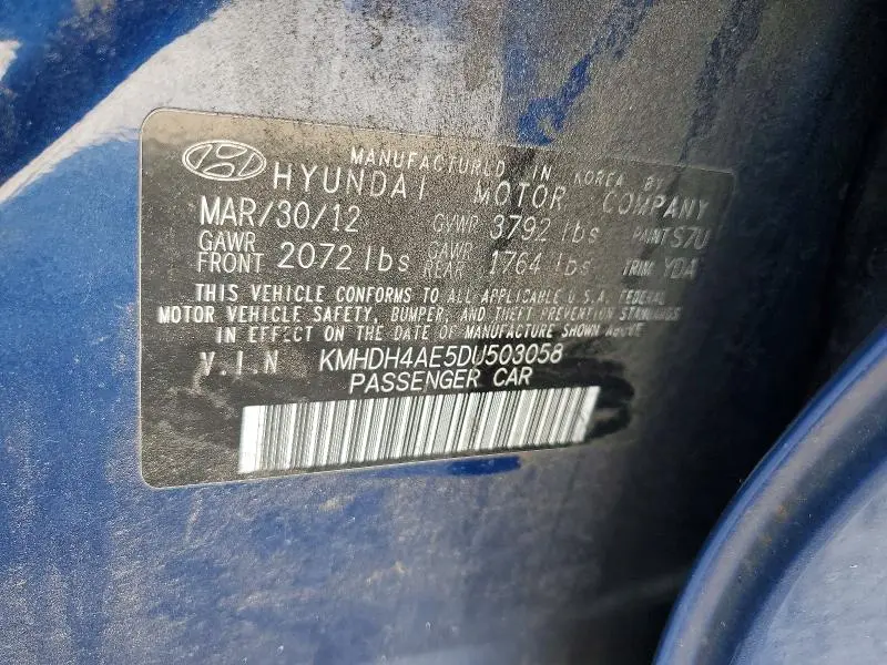 2013 HYUNDAI ELANTRA GLS  