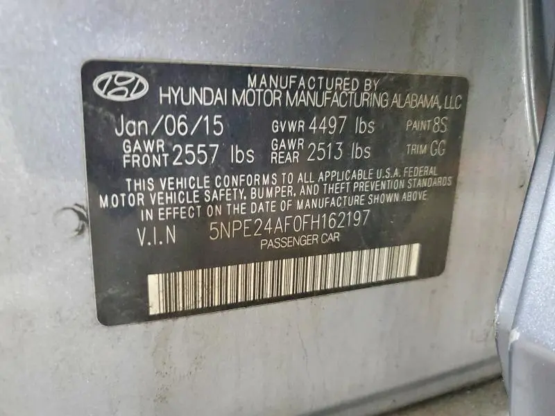 2015 HYUNDAI SONATA SE  