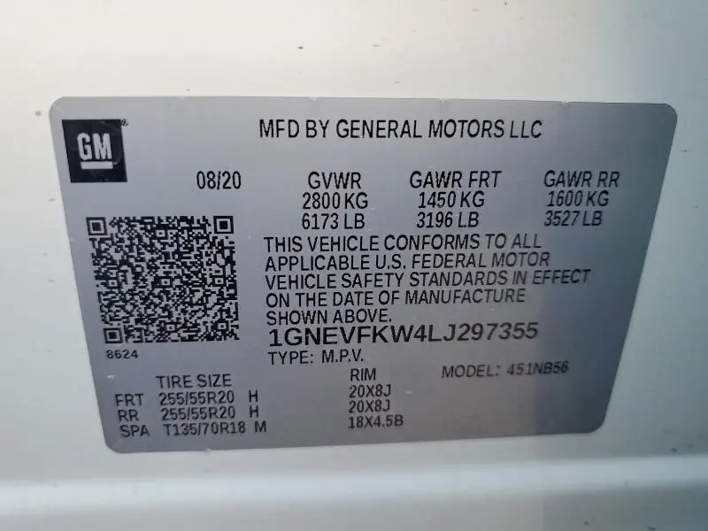 2020 CHEVROLET TRAVERSE LS  