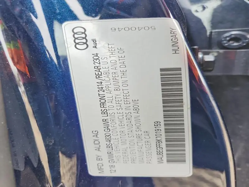 2019 AUDI A3 PREMIUM  