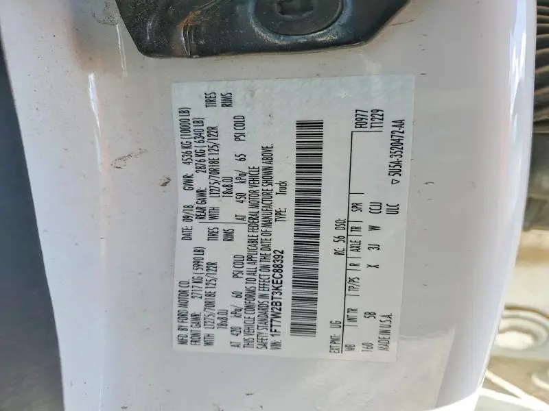 2019 FORD F250 LARIAT 4WD 6.7L V8 TDSL CREW CAB