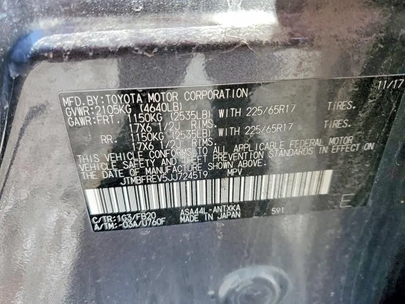 2018 TOYOTA RAV4 LE  
