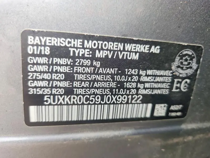 2018 BMW X5 XDRIVE35I  