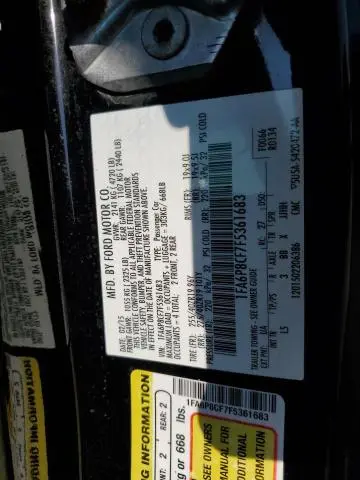 2015 FORD MUSTANG GT