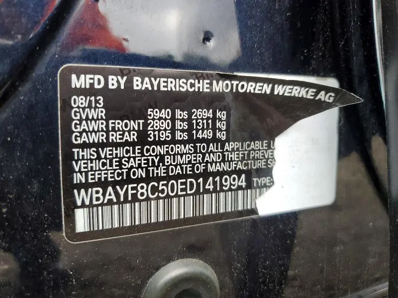 2014 BMW 750 LXI  