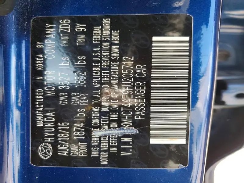 2017 HYUNDAI ACCENT SE  