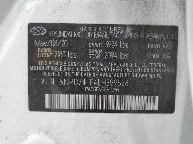 2020 HYUNDAI ELANTRA SE  