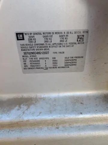 2017 GMC SIERRA K1500 SLT  