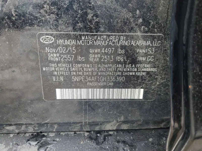 2016 HYUNDAI SONATA SPORT  