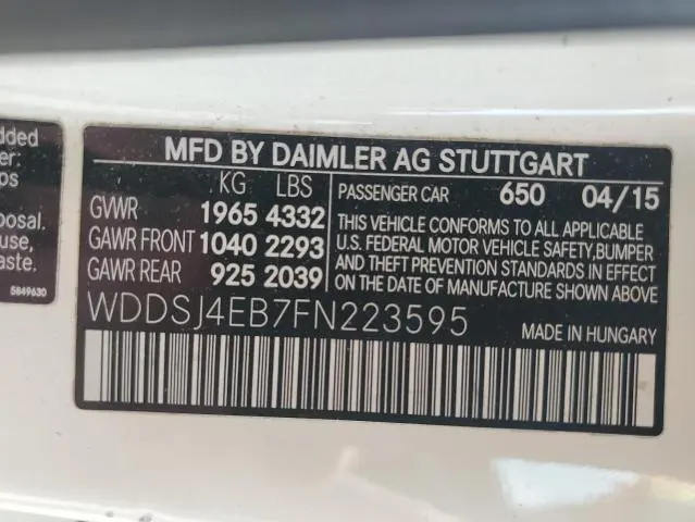 2015 MERCEDES-BENZ CLA 250  