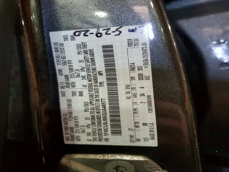 2016 FORD ESCAPE TITANIUM  