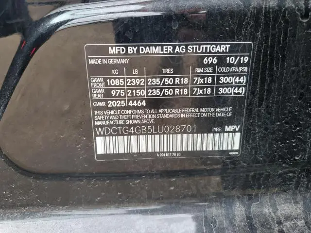 2020 MERCEDES-BENZ GLA 250 4MATIC  