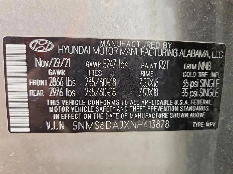 2022 HYUNDAI SANTA FE XRT  