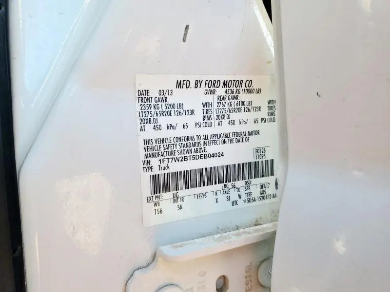 2013 FORD F250 SUPER DUTY  