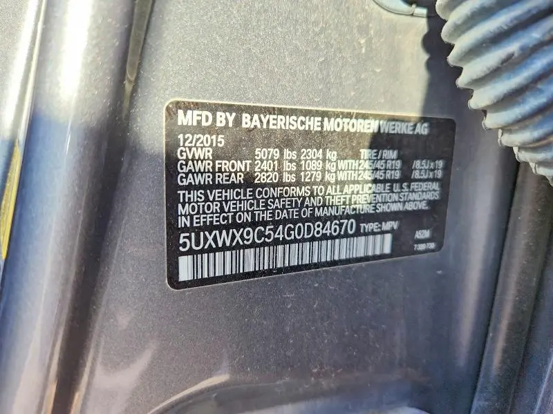 2016 BMW X3 XDRIVE28I  