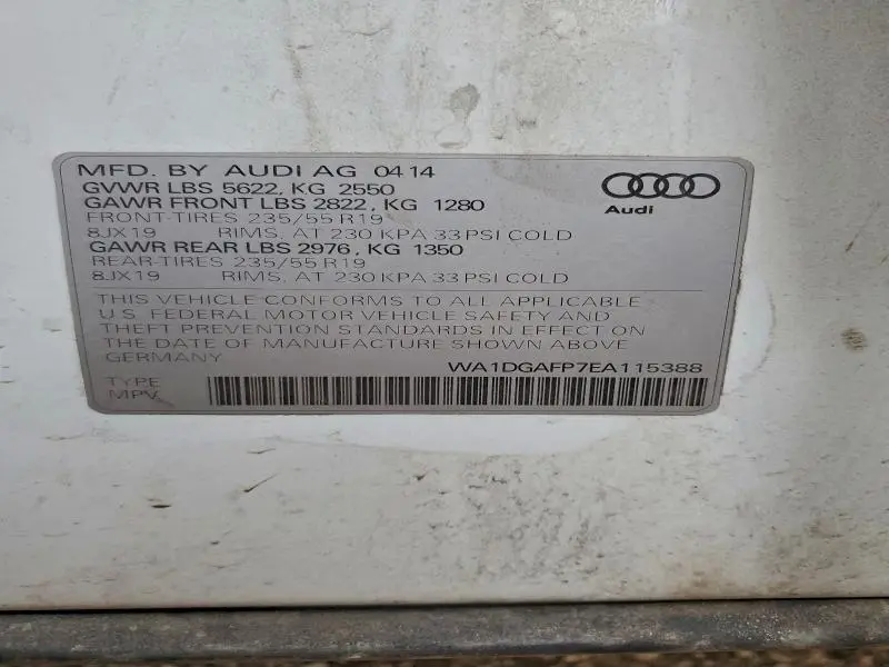 2014 AUDI Q5 PREMIUM PLUS  