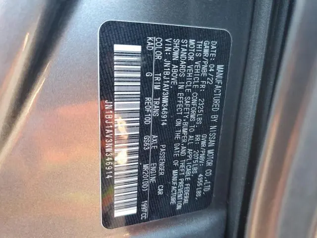 2022 NISSAN ROGUE SPORT S  