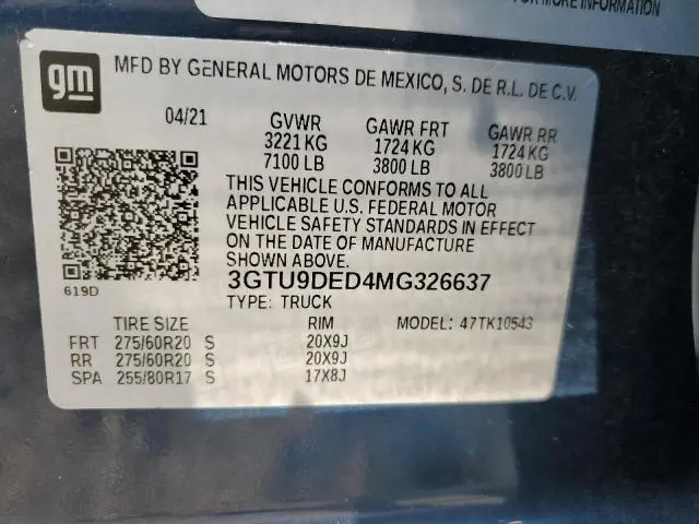 2021 GMC SIERRA K1500 SLT  