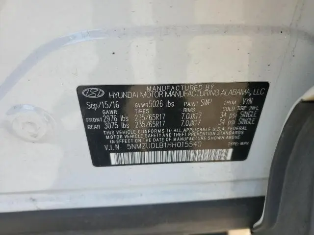 2017 HYUNDAI SANTA FE SPORT   