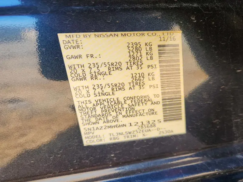 2017 NISSAN MURANO S  