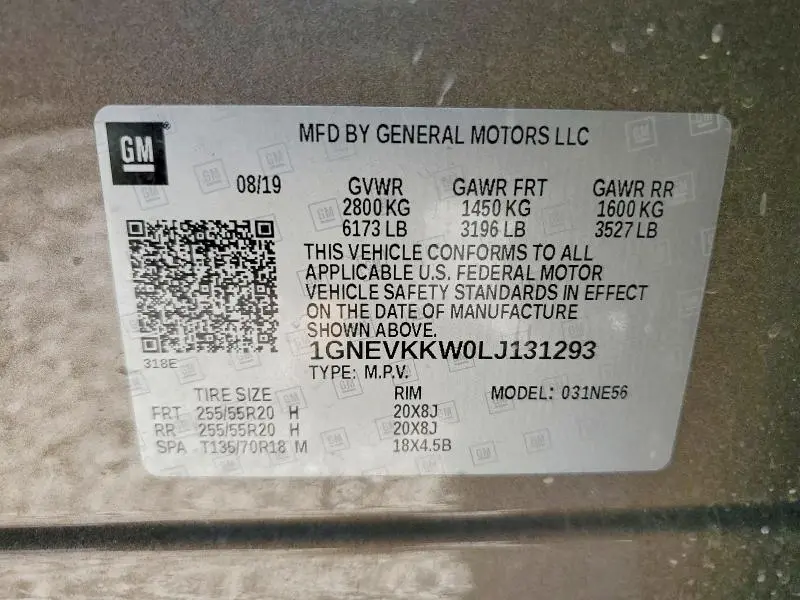 2020 CHEVROLET TRAVERSE PREMIER  