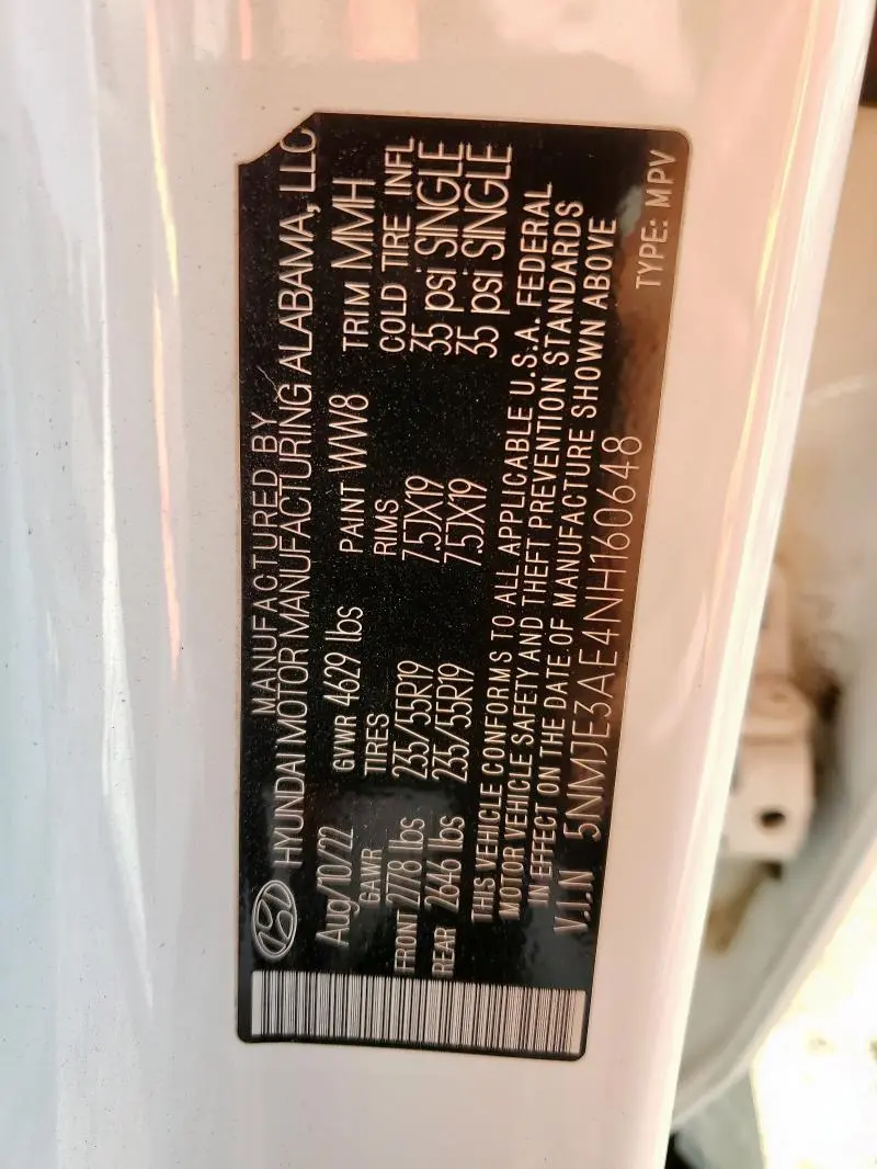 2022 HYUNDAI TUCSON LIMITED  