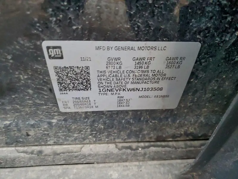 2022 CHEVROLET TRAVERSE LS  