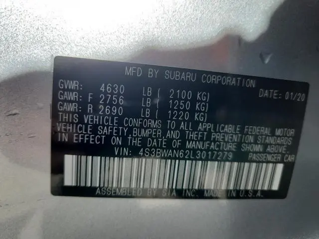 2020 SUBARU LEGACY LIMITED  