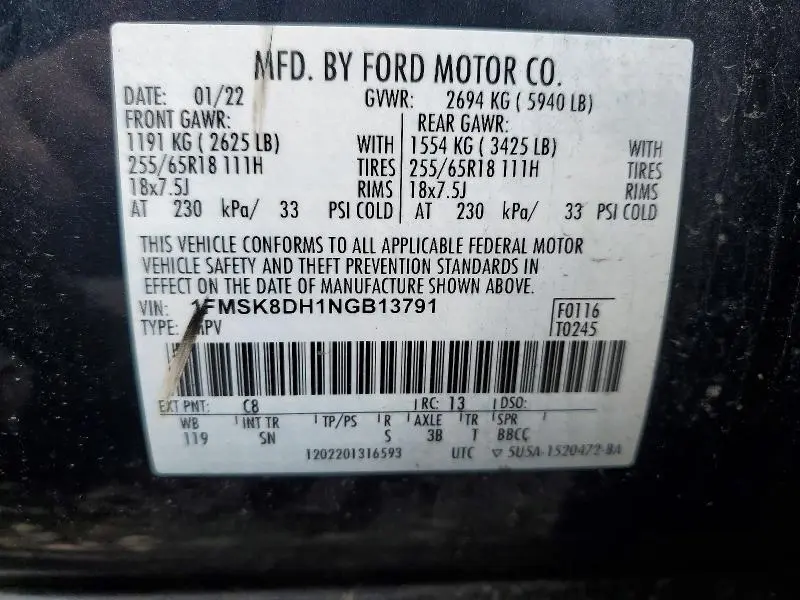 2022 FORD EXPLORER XLT  