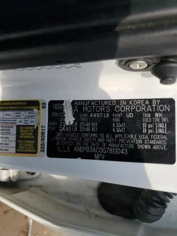 2016 KIA SPORTAGE LX  