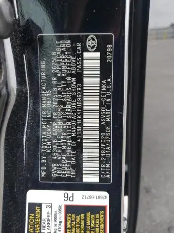 2015 TOYOTA CAMRY LE  