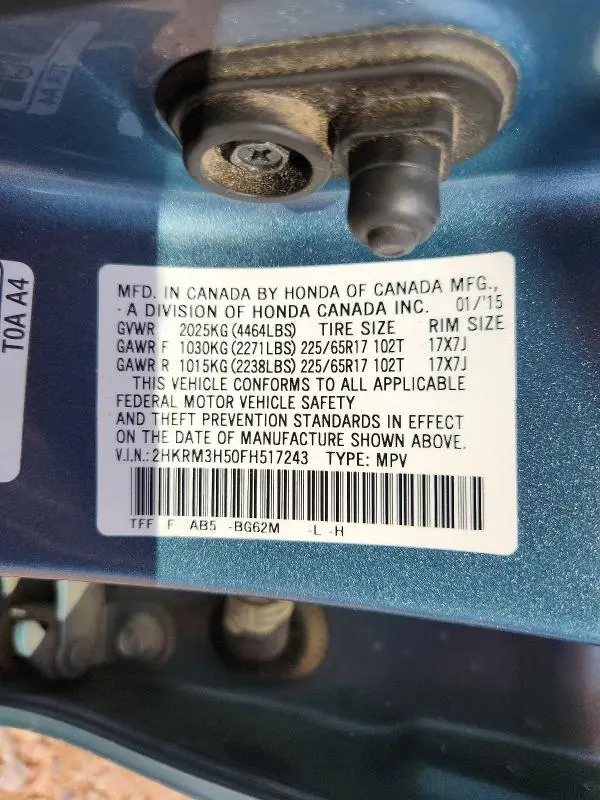 2015 HONDA CR-V EX  