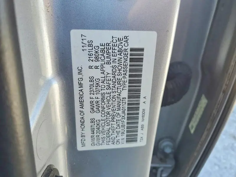2018 ACURA TLX   