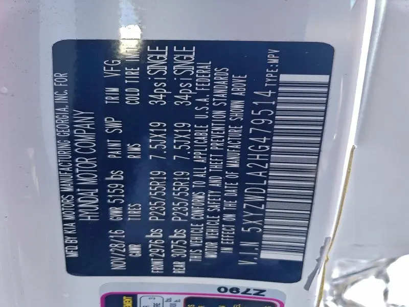 2017 HYUNDAI SANTA FE SPORT   