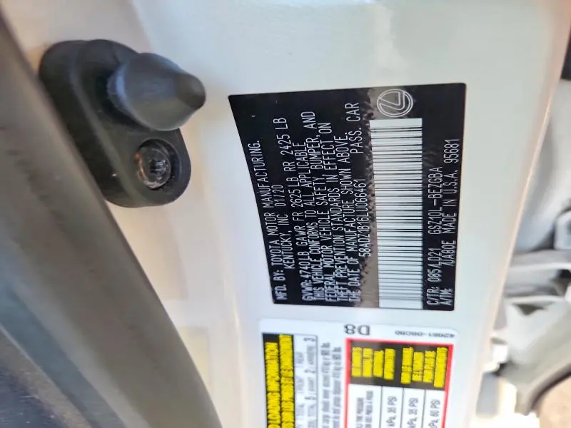 2020 LEXUS ES 350  