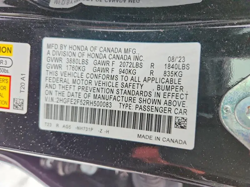 2024 HONDA CIVIC SPORT  